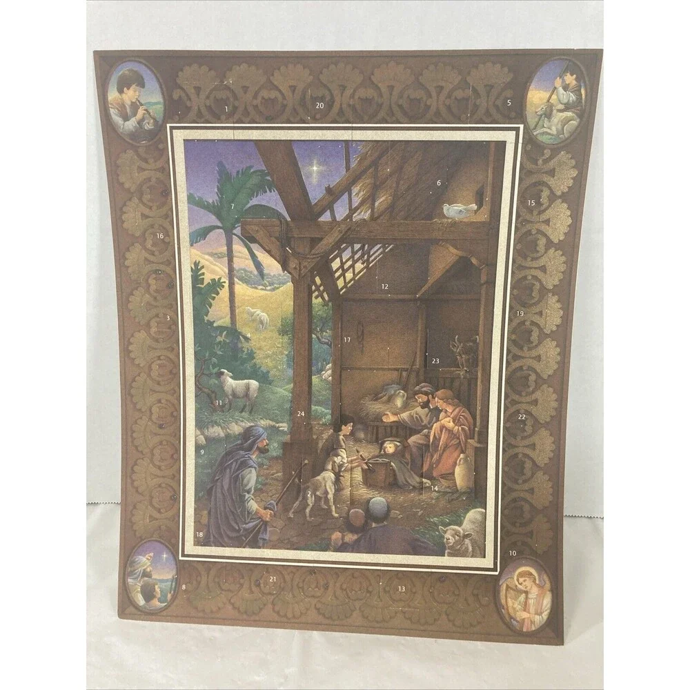 Hallmark Advent Calendar Circa 1980’s Nativity Scene Christmas Baby Jesus USA